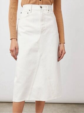 RAILS Highland Denim Pencil Midi Jean Skirt Size 26 Ecru